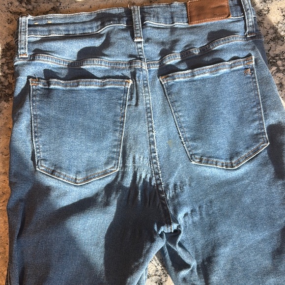 Madewell Blue Straight Leg Jeans distressed - Picture 5 of 6